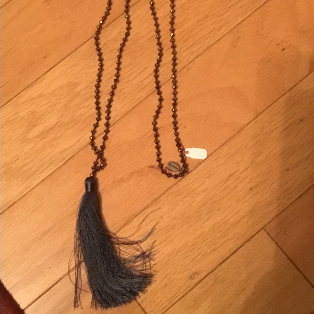 NWT Zacasha Tassel Beaded Necklace